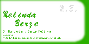 melinda berze business card